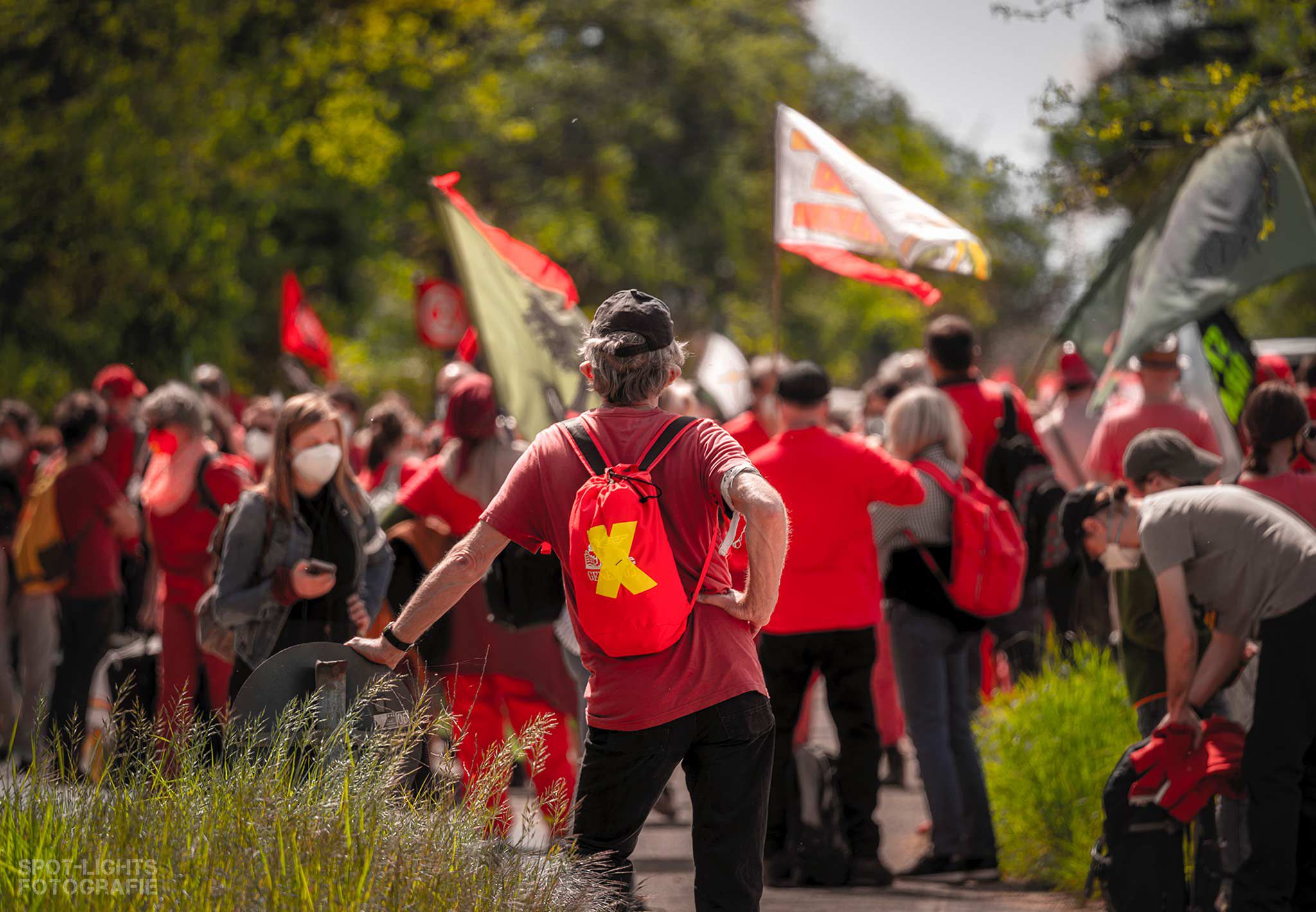 Rote Line, Demo Manheim